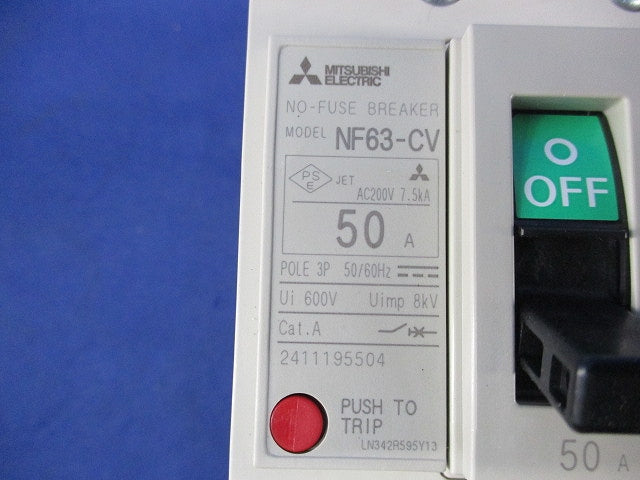 ノーヒューズブレーカ3P50A NF63-CV