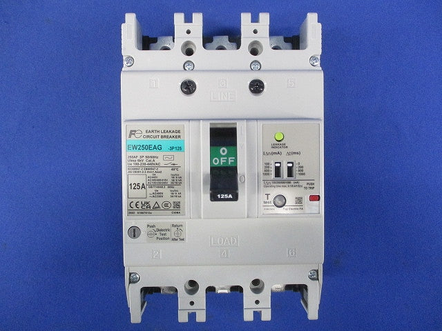 漏電遮断器 3P125A EW250EAG3P125A