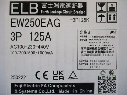 漏電遮断器 3P125A EW250EAG3P125A