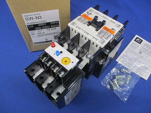 標準形電磁開閉器 200V 15ｋW 45-65A 2a2b SW-N3