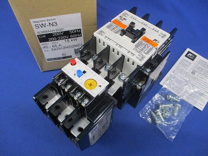 標準形電磁開閉器 200V 15ｋW 45-65A 2a2b SW-N3