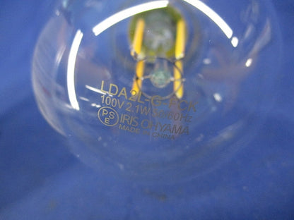 LEDフィラメント電球 E26 電球色 クリア LDA2L-G-FCK