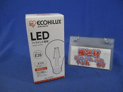 LEDフィラメント電球 E26 電球色 クリア LDA2L-G-FCK