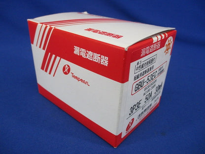 漏電遮断器 単3中性線欠相保護付 3P3E50A30mA GBU-53EC3P3E50A30mA
