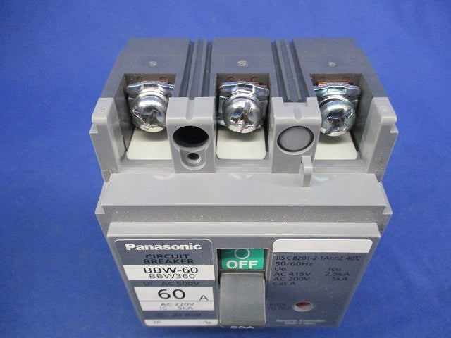 サーキットブレーカ3P60A BBW-60 BBW360