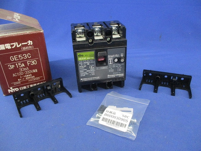 漏電ブレーカ 3P3E15A GE53C