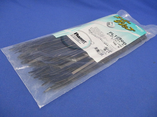 ナイロン結束バンド 耐候性黒 幅5.7mm 長さ264mm 100本入 PLT250B-100