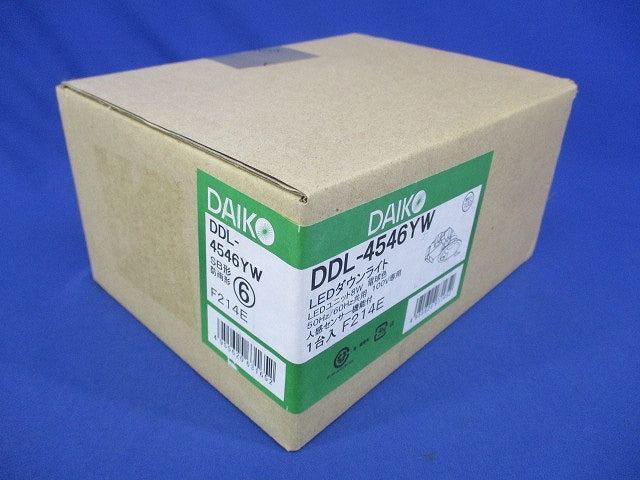 人感センサー付ダウンライト LED 電球色 2700K 非調光 ホワイト φ100 DDL-4546YW