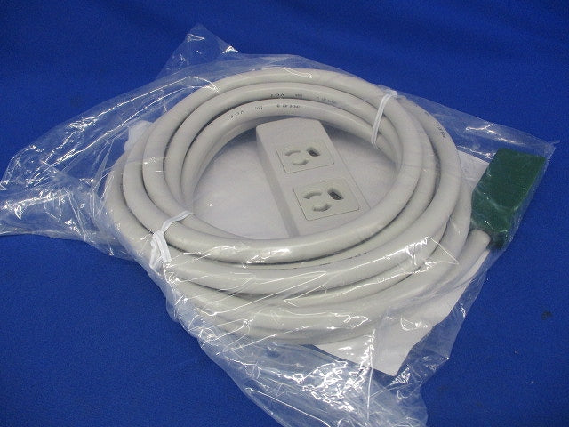 ハーネス用OAタップ(キャブタイヤケーブル付) 接地2P15A 抜け止め2コ口 5m グレー WFA6652HG