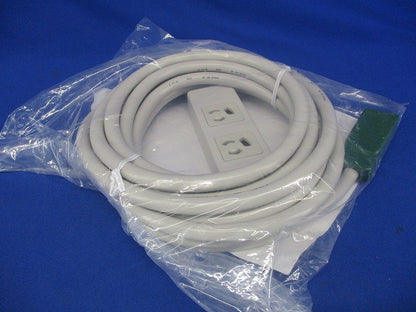 ハーネス用OAタップ(キャブタイヤケーブル付) 接地2P15A 抜け止め2コ口 5m グレー WFA6652HG