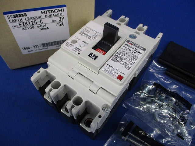 漏電遮断器 3P75A AC100-440V 30ｍA EXK125-C3P75A