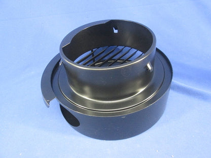 φ150 ステンレス製換気フード 円型フラットタイプ付ガラリ(ブラック) TF-150BK