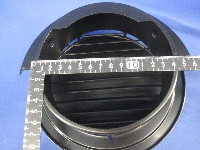 φ150 ステンレス製換気フード 円型フラットタイプ付ガラリ(ブラック) TF-150BK