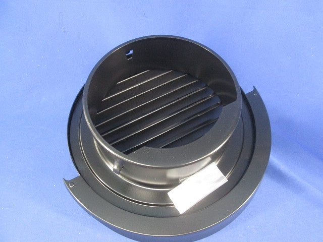φ150 ステンレス製換気フード 円型フラットタイプ付ガラリ(ブラック) TF-150BK