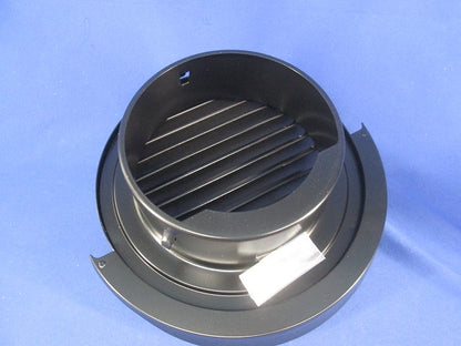 φ150 ステンレス製換気フード 円型フラットタイプ付ガラリ(ブラック) TF-150BK