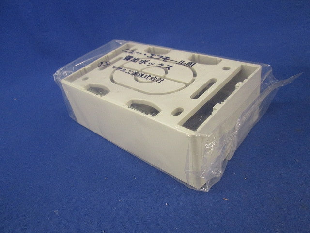 露出ボックス2個用浅型(2個入)(ミルキーホワイト) SFBA23