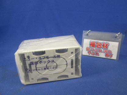 露出ボックス2個用浅型(2個入)(ミルキーホワイト) SFBA23