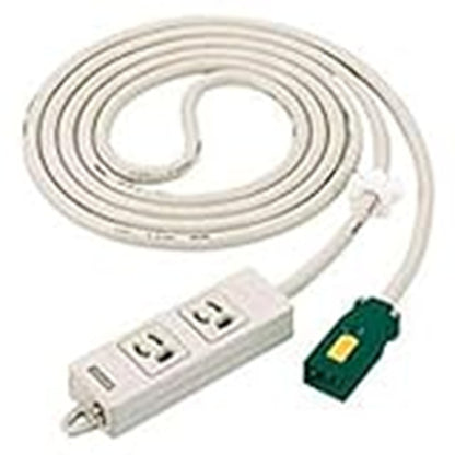 ハーネス用OAタップ 接地2P15A125V抜止電源表示ランプ付3m2コ口 グレー WFA66327HG