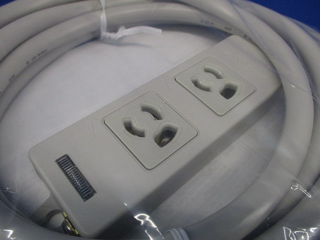 ハーネス用OAタップ 接地2P15A125V抜止電源表示ランプ付3m2コ口 グレー WFA66327HG