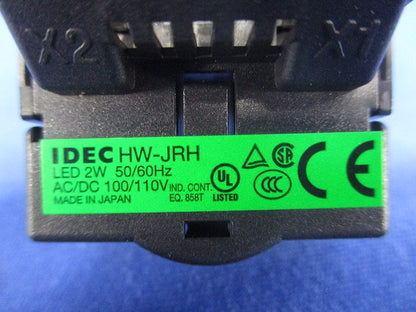 φ22 HWシリーズ パイロットライト 丸平形 AC/DC 100/110V HW1P-1JRH2R
