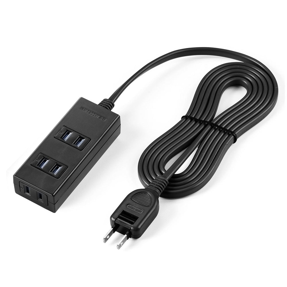 電源タップ 2m 3個口 マグネットガード ブラック 700-TAP053-2BK