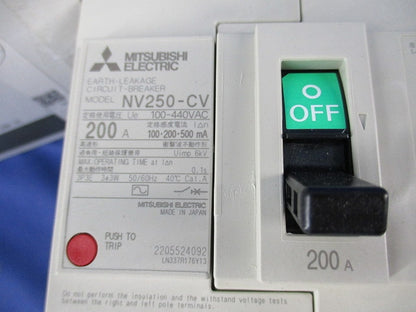 漏電遮断器3P3E200A NV250-CV