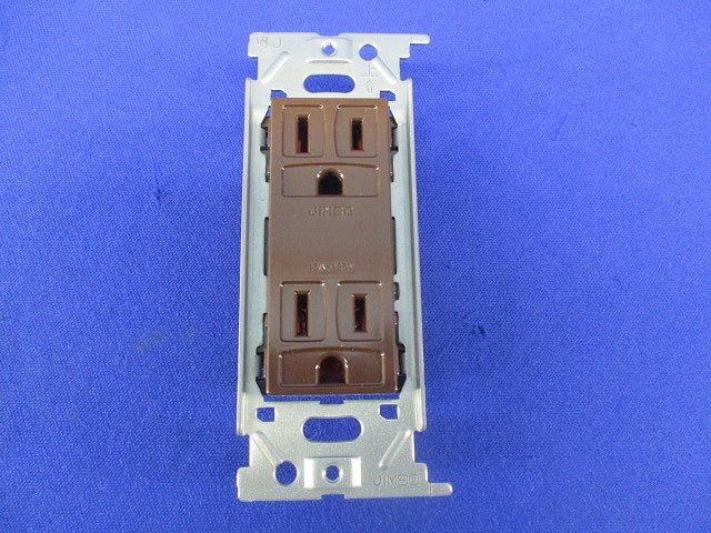埋込接地ダブルコンセント(7個入)(チョコ) JEC-BN-55G