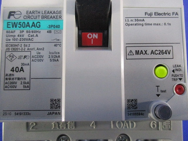 一般配線用漏電遮断器3P40A EW50AAG