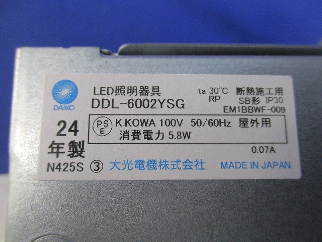 LEDダウンライトφ100 DDL-6002YSG