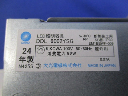 LEDダウンライトφ100 DDL-6002YSG