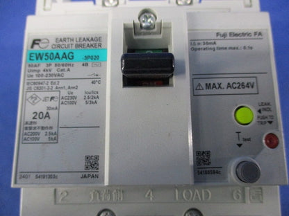 漏電遮断器 3P20A EW50AAG-3P020