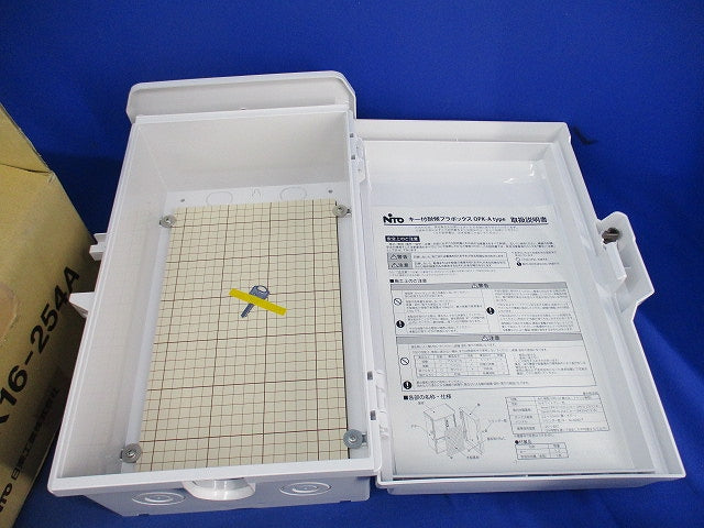 キー付耐候プラボックス(屋根付) OPK16-254A