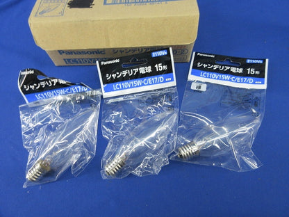シャンデリア電球15形 E17(3個入) LC110V15W･C/E17/D