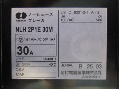 ノーヒューズブレーカ 2P1E30A NLH2P1E30M