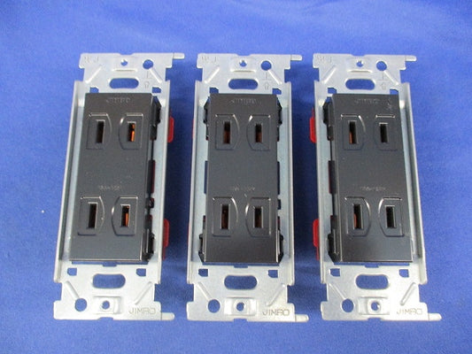 埋込ダブルコンセント 金属枠(3個入) JEC-BN-55