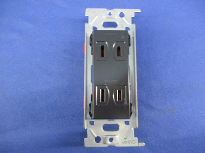 埋込ダブルコンセント 金属枠(3個入) JEC-BN-55