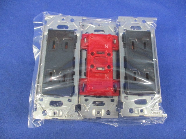 埋込ダブルコンセント 金属枠(3個入) JEC-BN-55