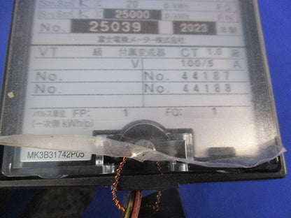電子式電力量計200V/5A F3G-RS22V