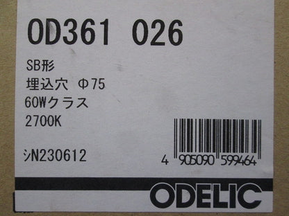 軒下取付専用LEDダウンライト φ75 2700K 電球色 非調光 OD361026