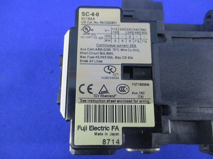 電磁接触器(未使用品) SC-4-0
