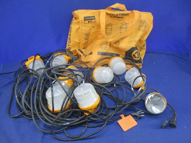 LEDストロングランプ(10球付)(ランプ間3m)(点灯確認済)(ジャンク品) GKSL1010GCR