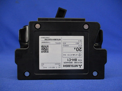 ノーヒューズ遮断器 分電盤用 2P1E AC100V 15A BH-C12P1E20A