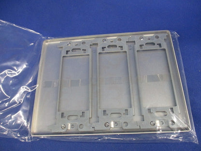 新金属カバープレート3連(取付枠付)(2枚入) WN7593