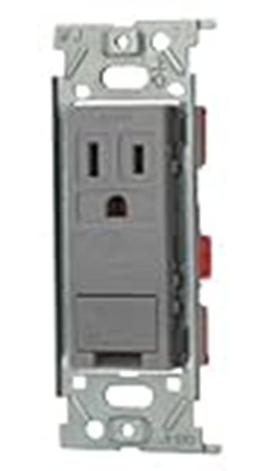 埋込アースターミナル付接地シングルコンセント 2PE 15A 125V ソリッドグレー JEC-BN-5GE-SG