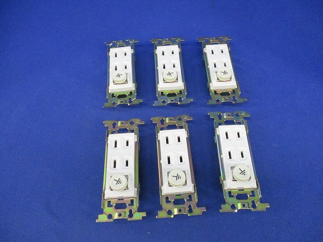 アースターミナル付けダブルコンセント(6個入)National WN1542