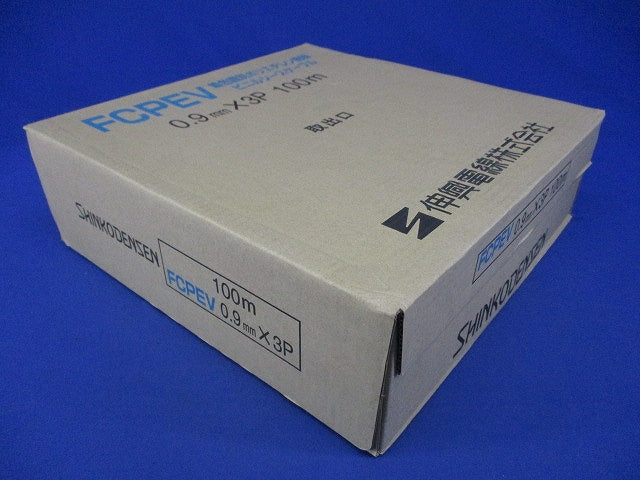 着色識別ポリエチレン絶縁ビニルシースケーブル FCPEV 0.9mmX3P 100m FCPEV0.9mm×3P