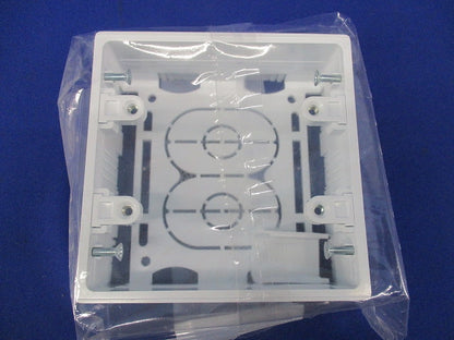 ニューエフモール用露出ボックス2コ用深型(2個入)(ホワイト) SFBF22