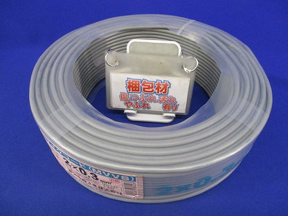 マイクコード(2×0.3mm2)100m(灰) MVVS