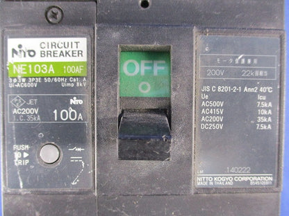 サーキットブレーカ3P3E100A(ジャンク品) NE103A