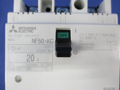 ノーヒューズ遮断器 3P3E20A NF50-KC